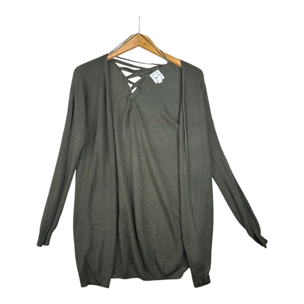 Hippie Rose Open Cardigan‎ size Small Green
